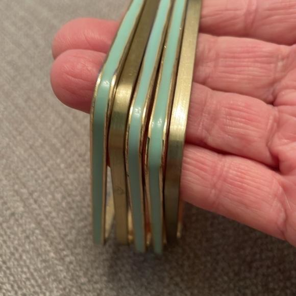 Set of 5 Square Bangle Bracelets - Picture 3 of 7